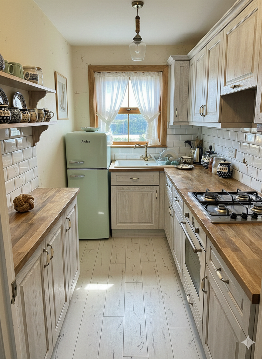 Styl Nadmorski — wizualizacja wnętrza AI